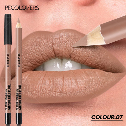 Matte Lip Liner Pencil - Slim Design,Single Velvet Matte Lip Liner