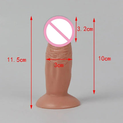 Mini Soft Dildos Small Artificial Sucker Cup Penis Vagina Anal Plug Sex Toys For adult Masturbator Prostate Stimulator Sex Toys