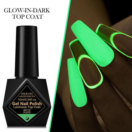 10ml Milk White Luminous Top Coat Gel Nail Polish Neon UV LED Nails Gel Soak Off Gel Varnish Fluorescent Nail Art Nail Supplies