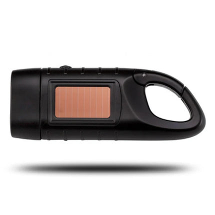 Solar Flashlight Portable Outdoor Hiking Hand Crank Rechargeable Emergency Camping Lights Multi-functional Emergency Light