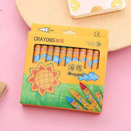 Sunflower 8 /12 /24 Colors Crayons Kids Colored Crayons School Supplies Prizes And Gifts[Q]Q@