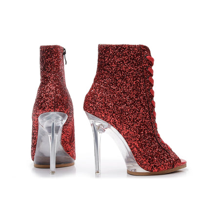 2023 New Fashion Women Heels  Lace-up Boot Stilettos Jazz Dance Lady Shoes For Latin Dancing Outdoor Sexy Stilettos Plus Size