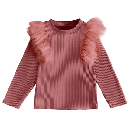 Toddler Girls Shirt Girls Comfortable And Breathable Long Sleeved Casual And Versatile Top T Shirt детская одежда