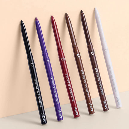 Waterproof Eyeliner Pen Smooth Matte Black Brown Gel Eye Liner Pen Quick-drying Long Lasting Pencil Not Blooming Eye Makeup