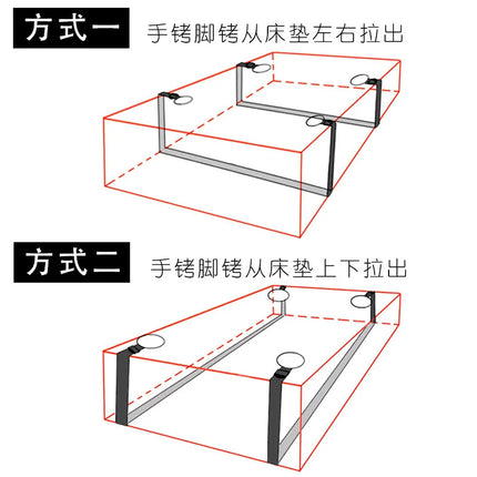 Sex Toys For Woman Couples Bed Handcuffs Gear Bondage Set Ankle Cuff Restraints Strap Adult Game Goods Handcuffs Ankle Cuff Anal