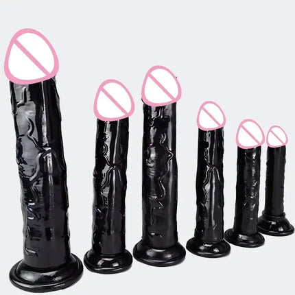 4pcs Anal Black Dildos Massager Stimulator for Women Vagina Big Metal Plug for Women Silicone Dildo Realistic Couples Adult Game