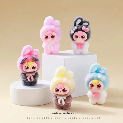 Hot Genuine Mini Figures Desktop Ornament Cute Plush Blind Box Kawaii Home Car Decor Collectibles Trend Toy Model Gift for Girl