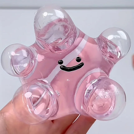 Cute Sticky Hand Squishy Fidget Toy Super Soft TPU Stretchy Plaything with Sweet Face Design Tension Emotion Relief Sensory Toy