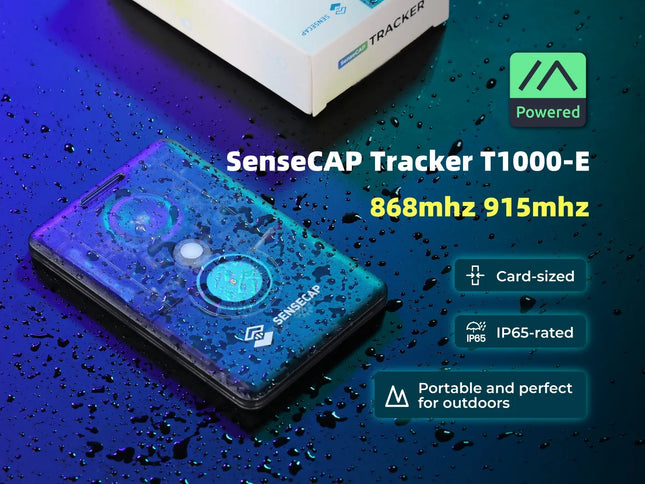 Sensecap T1000 E Meshtastic 868MHz Lora Tracker with LR1110, nRF52840, AG3335 GPS, IP65 Indoor & Outdoor Positioning, Motion Sensor
