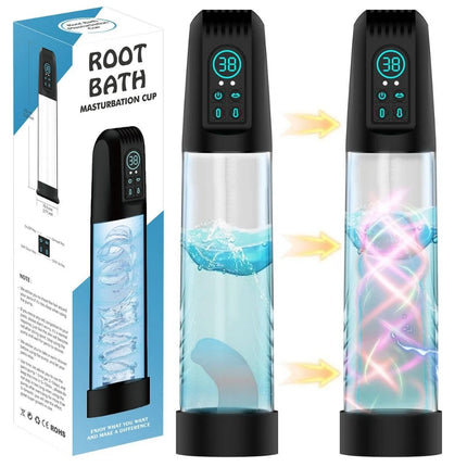 Electric Male Penis Pump 6 Suction Extender Enhancer Waterproof Dick Vacuum Enlargement Realistic Machine Sex Toys for Men 18+