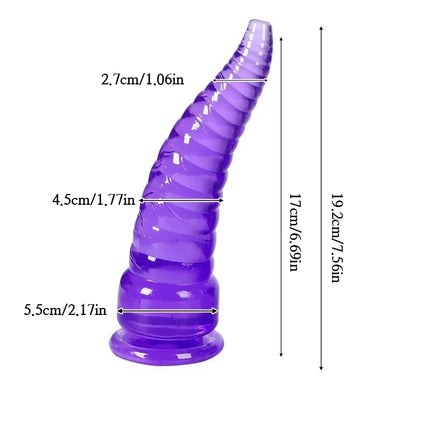 Threaded octopus tentacles, simulated anal plug, adult sex toy, men's and women's anal expanders, prostate massager, suction cup