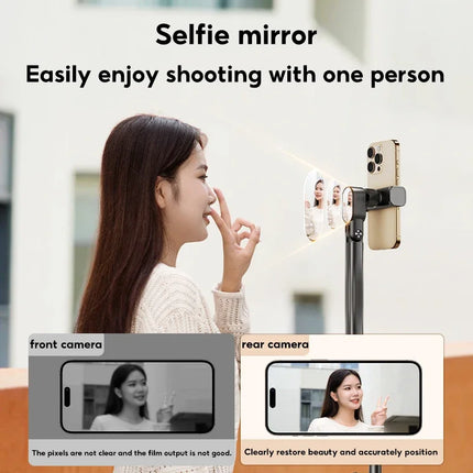 MoZhao Phone Stand Overhead Shooting Tripod Fill Light Floor-standing Telescopic Outdoor Live Photo Video Universal Camera Stand