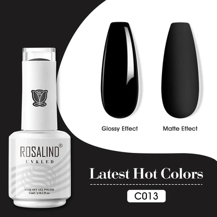 ROSALIND 15ml Nail Gel Polish Macaron Hybrid Varnish Semi Permanent Nail Art Design Soak Off Top Base Coat Esmalte UV Gel Nail