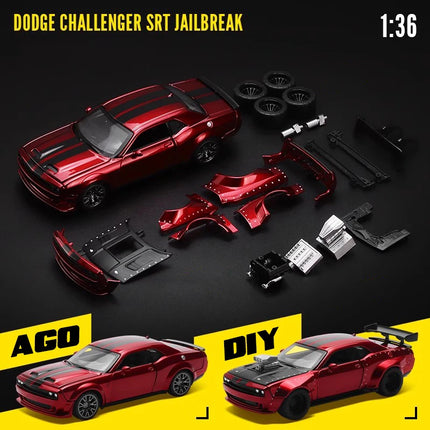 CCA MSZ 1:36 Dodge Challenger Modified Car Sports Car Replacement Model Children's and Boys' Toy Car Collection Ornament