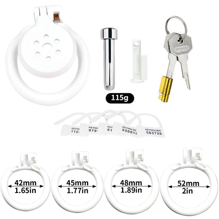 FRKO Flat Inverted ABS Sissy Male Chastity Cage Set 4 Size Arc Penis Ring Cock Lock CBT Cage 정조대 Sex Toys Men 3216/3216A/B/C