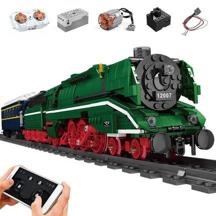 Mould King 12007 Technical Car Toys The APP&RC Motorized BR18 201 German Express Train Model Building Blocks Bricks Kids Gift