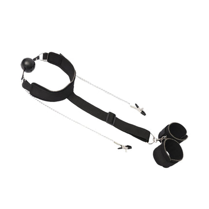 BDSM Female Nipple Clamp Mouth Gag Sex Toy Set Couple SM Slave Games Bondage Gear Collar Leash Sextoy Kit 18+ Sex Product Shops