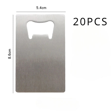 1/10/20pcs Stainless Steel Beer Bottle Opener for Wallet and Pocket, Can Be Carved for Restaurants/bars DIY Wedding Favor Gift