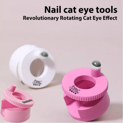 Rotating Cat Eye Nail Magnet Wide Light Glass Bead Effect Multifunctional Strong Automatic Nail Art Magnetic for Gel Nail Polish