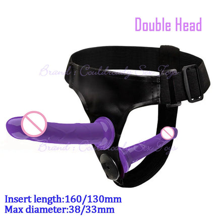 Soft Lesbian Strapon Harness Double Dildo Silicone Strap on Cock Realistic Penis Adult Sex Toys for Woman Intimate Products