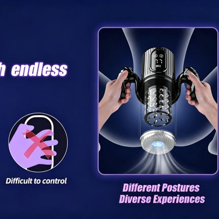 High Speed Automatic Thrusting Rotating Piston Stroker Masturbator Telescopic Vagina Blowjob Masturbation Sex Toys for Men 18