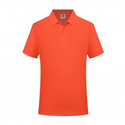 Men's and Women's New Model Summer Solid Color Lapel Short-sleeved Casual Daily Outdoor Polo Shirt Fashion Button Top 14 Colors