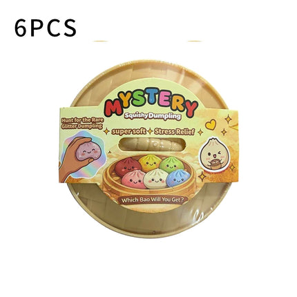 Cute Colorful Flour Steamed Buns Pinch Giant Smile Facial Expression Dumpling Squishy Ornaments Office Stress Sensory Kids Gift