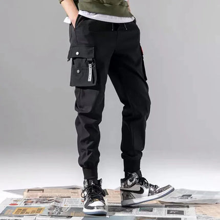 Men Vintage Cargo Pants Thin Multi-pocket Oversize Trousers Cotton Casual Jogger Jogging Streetwear Patch Male Clothing 2025 Z1