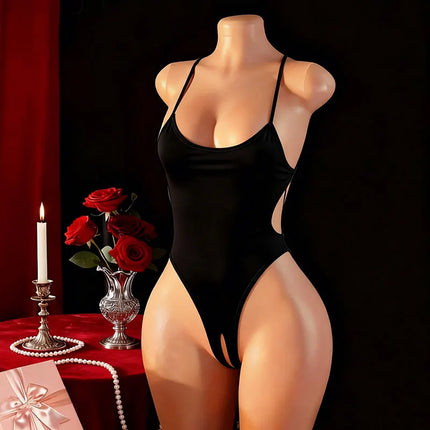 Exotic Bikini Style Bodysuit Sex Play Lingerie Crotchless Adult Sexy Costume  woman Body Suit Ultra Deep V Bra daring lencerias