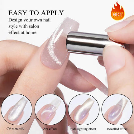 BORN PRETTY 10ml Pink Water Light Cat Magnetic Gel Polish Spaking Glitter UV LED Soak Off Gel Varnish Crystal DIY Manicure