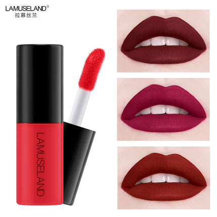 12 Colors Mini Liquid Matte Lipsticks Set Waterproof Non-stick Cup Long Lasting Velvet Lip Gloss Cosmetics Make Up Lip Glaze