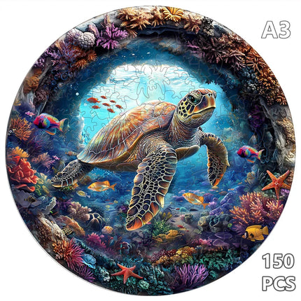 Chameleon Wooden Animal Jigsaw Puzzles for Adults Kids Interactive Games Birthday Gifts 3d Educational Toys Elephant