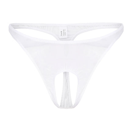 Mens G-string Briefs Lingerie Underwear Low Waist Open Front Pouch Butt Flaunting Fun Thong Ring Supporter Jockstraps Underpants