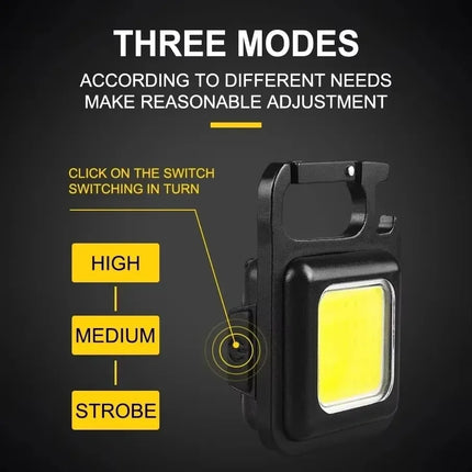 3LED Strong Light Flashlight Rechargeable Multi functional for Long Range Portable Outdoor Home Mini Flashlight Cap Clip Light