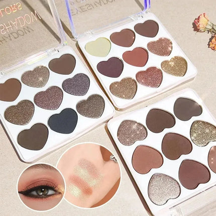 Affordable Love Holiday Makeup Set Nine Color Matte Glitter Eyeshadow Palette Waterproof Long Wear
