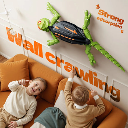 Kid Wall Climbing Chameleon Remote Control Cockroach Spider Gecko Simulation Crawling Toy Charging Halloween Prank Toy Gift