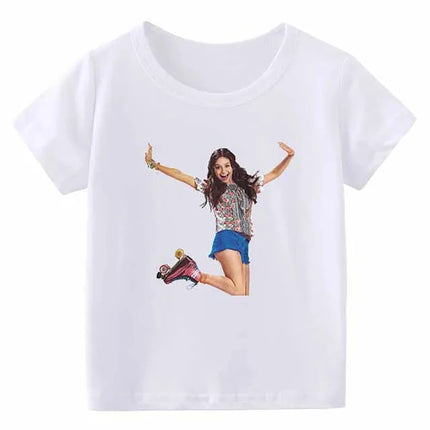 ZYXZ New Cartoon Soy Luna Children's T-Shirt Funny Pink T-Shirts Baby Gilrs Summer Children For Kids Tops Clothes