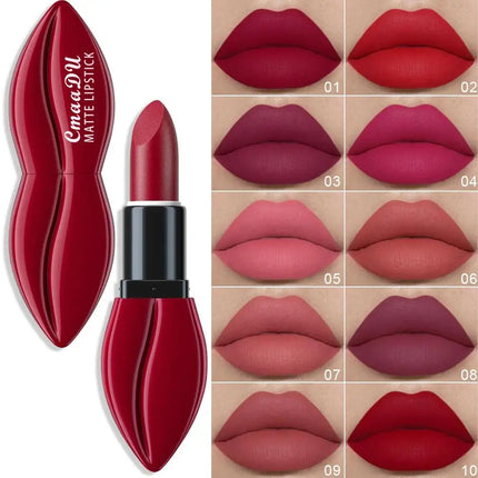Natural Matte Velvet Lipstick Long Lasting Waterproof Nude Brown Red Professional Makeup Lip Gloss For Women
