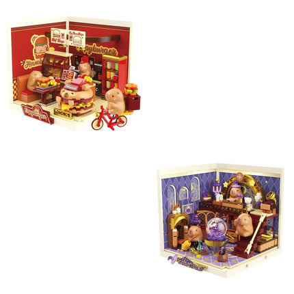 JAKI Super Town Building Blocks Toys Street Scene General Store Model Assembly Toy Desktop Ornament Children's Birthday Gift