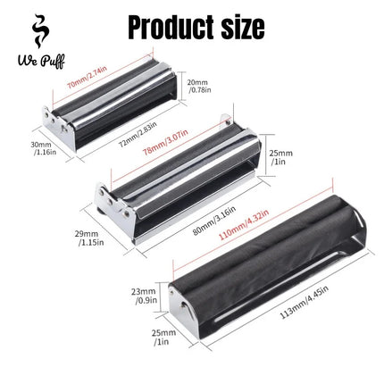 WE PUFF Portable Mini Metal Manual Rolling Machine 70/78/110 MM Paper Tobacco Hand Roller Cigarette Maker Gadgets for Men Gift