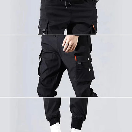 Men Vintage Cargo Pants Thin Multi-pocket Oversize Trousers Cotton Casual Jogger Jogging Streetwear Patch Male Clothing 2025 Z1
