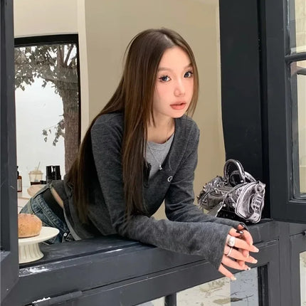 2024 Autumn Winter Long Sleeves Korean Fashion Style O-neck T-shirt for Women Fake Two-Piece T-shirts Ladies Top Tee Clothes