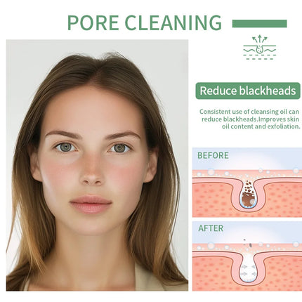 Houttuynia Cordata Cleansing Oil - Gentle Deep Pore Makeup Remover for Waterproof Mascara & Long Wear Foundation Non-irritating