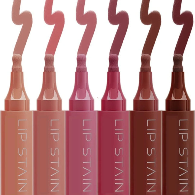 6 Colors Liquid Lip Liner Pencil Long Lasting Nude Lipstick Matte Lip Liner Stick Non-stick Cup Natural Lips Contour Pen Makeup