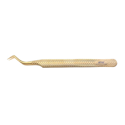 VETUS Anti-slip Eyelash Extension Tweezers Stainless Steel Fiber Tip Lashes Precision Tweezer for Makeup Tools
