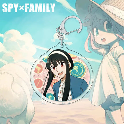 SPY×FAMILY Anya Keychain Acrylic Charm Cute Anime Figure Pendant for Backpack Bag Accessories Spy x Family Merchandise Gift for