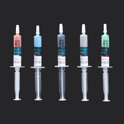 3 Pcs Diamond Abrasive Paste W0.18-W60 Grit 80~90000# Needle Tube Grinding Polishing Metal Jade Mirror Effect Polishing Tool