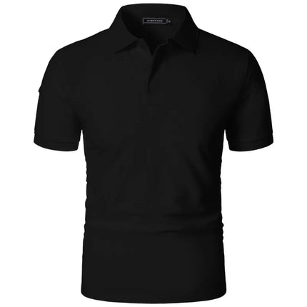 Summer Mens Short Sleeve Polo Shirt Sports Tennis T-Shirt Moisture-Wicking Shirts Breathable Button Streetwear Oversized T Shirt