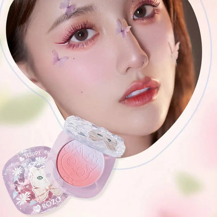 Powder Blusher Soft Matte Fog Cheek Blush Long Lasting Pigmented Natural Velvet Trending Aesthetic Blusher Cosmetics
