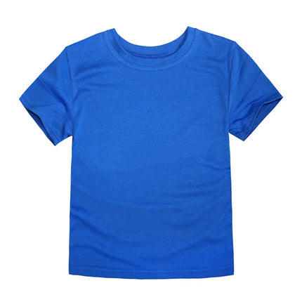 2-16 Years Boys T-shirts Cotton Short Sleeve Girls Clothes Summer Solid T-shirt Teenage Children Tees Kids Korean Top Baby Cloth